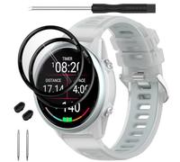 TopPerfekt Bracelet de montre compatible avec Garmin Forerunner 970, bracelet de rechange en silicone souple pour montre intelligente Garmin Forerunner 965/955/Descent G1 pour homme et femme, 5.5’’~