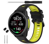 TopPerfekt Bracelet de montre compatible avec Garmin Forerunner 970, bracelet de rechange en silicone souple pour montre intelligente Garmin Forerunner 965/955/Descent G1 pour homme et femme, noir