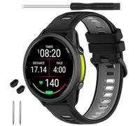 TopPerfekt Bracelet de montre compatible avec Garmin Forerunner 970, bracelet de rechange en silicone souple pour montre intelligente Garmin Forerunner 965/955/Descent G1 pour homme et femme, noir