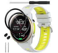 TopPerfekt Bracelet de montre compatible avec Garmin Forerunner 970, bracelet de rechange en silicone souple pour montre intelligente Garmin Forerunner 965/955/Descent G1 pour homme et femme, 5.5’’~