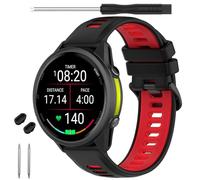 TopPerfekt Bracelet de montre compatible avec Garmin Forerunner 970, bracelet de rechange en silicone souple pour montre intelligente Garmin Forerunner 965/955/Descent G1 pour homme et femme, noir