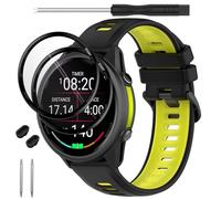 TopPerfekt Bracelet de montre compatible avec Garmin Forerunner 970, bracelet de rechange en silicone souple pour montre intelligente Garmin Forerunner 965/955/Descent G1 pour homme et femme, 5.5’’~