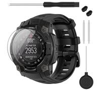 TopPerfekt Bracelet de montre compatible avec Garmin Instinct E 45 mm 40 mm, bracelet de rechange réglable en silicone souple compatible avec montre Garmin Instinct E pour homme et femme