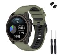 TopPerfekt Bracelet de rechange de 22 mm compatible avec Garmin Fenix 8 47 mm, bracelet de rechange en silicone souple pour montre intelligente Instinct 3 45 mm/Tactix 8 47 mm/Descent G1/G2 pour homme