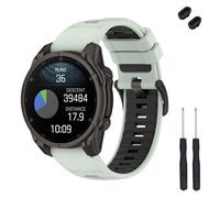 TopPerfekt Bracelet de rechange de 22 mm compatible avec Garmin Fenix 8 47 mm, en silicone souple pour montre intelligente Instinct 3 45 mm/Tactix 8 47 mm/Descent G1/G2 pour homme et femme (vert