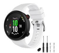 TopPerfekt Bracelet de rechange en silicone compatible avec Garmin Forerunner 45 et Swim 2 (blanc)