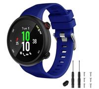 TopPerfekt Bracelet de rechange en silicone compatible avec Garmin Forerunner 45s Bleu marine
