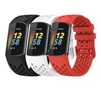 TopPerfekt Bracelet de Rechange pour Montre Fitbit Charge 6, Bracelet Réglable Sport en Silicone Souple pour Traqueur D'activité Charge 5 pour Homme et Femme