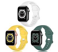 TopPerfekt Bracelet en Silicone Compatible avec Apple Watch 38mm 40mm 41mm, Bracelets de Sport de Remplacement pour iWatch Série Ultra 10 9 8 7 6 5 4 3 2 1 SE (3 Pièces-4,38mm-M/L)