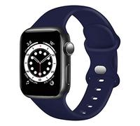 TopPerfekt Bracelet en Silicone Compatible avec Apple Watch 38mm 40mm 41mm, Bracelets de Sport de Remplacement pour iWatch Série Ultra 10 9 8 7 6 5 4 3 2 1 SE (Bleu Foncé,38mm-S/M)