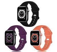 TopPerfekt Bracelet en Silicone Compatible avec Apple Watch 42mm 44mm 45mm 49mm, Bracelets de Sport de Remplacement pour iWatch Série Ultra 10 9 8 7 6 5 4 3 2 1 SE (3 Pièces-2,42mm-M/L)