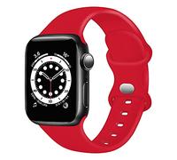 TopPerfekt Bracelet en Silicone Compatible avec Apple Watch 42mm 44mm 45mm 49mm, Bracelets de Sport de Remplacement pour iWatch Série Ultra 10 9 8 7 6 5 4 3 2 1 SE (Rouge,42mm-M/L)