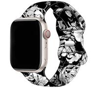 TopPerfekt Bracelet Floral Compatible avec Apple Watch Bracelet 38mm 40mm 41mm Bracelet Imprimé Motif Silicone Compatible avec iWatch Bracelet Ultra/SE/Séries8 7 6 5 4 3 2 1