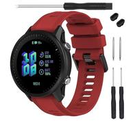 TopPerfekt Bracelet pour montre Garmin Forerunner 955 - Bracelet de rechange en silicone souple pour montre intelligente 955 pour homme et femme - Rouge