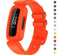 TopPerfekt Bracelets compatibles avec Fitbit Ace 3 pour enfants, bracelet étanche en silicone souple pour montre de sport Fitbit Ace 3 garçons filles (orangerouge)