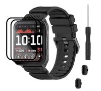 TopPerfekt Bracelets compatibles avec Garmin Venu X1, bracelet de montre en silicone souple, étanche, réglable, bracelet de rechange pour montre intelligente Venu X1 pour homme et femme, 5.5’’~8.7