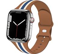 TopPerfekt Bracelets de sport compatibles avec Apple Watch pour homme et femme, bracelet de luxe en silicone souple pour iWatch Collection 8/7/6/5/4/3/2/1/SE/SE Ultra, 42mm/44mm/45mm/49mm