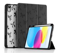 TopPerfekt Étui pour iPad 11{^>e<^} (A16) 11" 2025/10e génération 11" 2022, esthétique mignonne et esthétique avec porte-crayon intégré avec coque antichoc transparente et support à trois volets