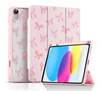 TopPerfekt Étui pour iPad 11{^>e<^} (A16) 11" 2025/10e génération 11" 2022, esthétique mignonne et esthétique avec porte-crayon intégré avec coque antichoc transparente et support à trois volets