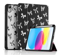 TopPerfekt Étui pour iPad 11{^>e<^} (A16) 11" 2025/10e génération 11" 2022, joli esthétique, porte-crayon intégré avec coque résistante aux chocs, support à trois volets, coque arrière transparente