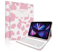 TopPerfekt Étui pour iPad Pro 11" 4e/3e/2e/1ère génération (2022/2021/2020/2018) avec clavier Bluetooth rétroéclairé 7 couleurs, absorbant magnétiquement, mise en veille/réveil automatique, avec