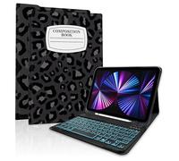 TopPerfekt Étui pour iPad Pro 11" 4e/3e/2e/1ère génération (2022/2021/2020/2018) avec clavier Bluetooth rétroéclairé 7 couleurs, absorbant magnétiquement, mise en veille/réveil automatique, avec