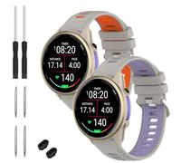 TopPerfekt Lot de 2 bracelets de montre compatibles avec Garmin Forerunner 970, bracelets de rechange en silicone souple pour montre intelligente Garmin Forerunner 965/955 pour homme et femme (gris