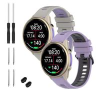 TopPerfekt Lot de 2 bracelets de montre compatibles avec Garmin Forerunner 970, bracelets de rechange en silicone souple pour montre intelligente Garmin Forerunner 965/955 pour homme et femme (gris