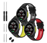 TopPerfekt Lot de 3 bracelets de montre compatibles avec Garmin Forerunner 970, bracelets de rechange en silicone souple pour montre intelligente Garmin Forerunner 965/955 pour homme et femme (noir