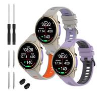 TopPerfekt Lot de 3 bracelets de montre compatibles avec Garmin Forerunner 970, bracelets de rechange en silicone souple pour montre intelligente Forerunner 965/955 pour homme et femme (gris orange