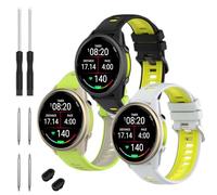 TopPerfekt Lot de 3 bracelets de montre compatibles avec Garmin Forerunner 970, bracelets de rechange en silicone souple pour montre intelligente Garmin Forerunner 965/955 pour homme et femme (blanc