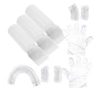 TOPPERFUN 1 ensemble Kit de Capillaire Ensemble Complet Outils de Coloration pour Cheveux avec Bouteille Huile et Bonnet de Bain Blanc