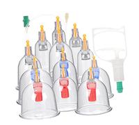 TOPPERFUN 1 ensemble Kit de Ventouse Transparent pour Thérapie par Cupping de Cups pour Soin à et Salon de Outil de Minceur