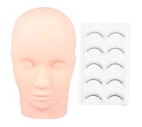 TOPPERFUN 1 ensemble Mannequin pour Extensions de Cils Modèle Amovible pour Formation Maquillage Pratique pour Cils Massage Facial et Peinture Visage
