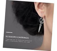 TOPPERFUN 1 paire Boucles Oreilles Forme de Ciseaux pour Femmes Accessoire et Délicat pour Toutes Occasions