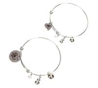 TOPPERFUN 1 paire Bracelets Maman et Fille Acier Inoxydable Bijoux Correspondants pour Événements Spéciaux Élégance et Confort