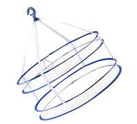 TOPPERFUN 1 Panier À Linge Suspendu Petit Séchoir À Linge Pliable en Maille Fonctionnel pour Sécher Vêtements en Extérieur Fil De Laine Couleur Aléatoire