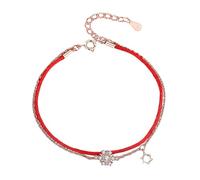 TOPPERFUN 1 Pièce Bracelet avec Cordon Rouge et de Créatif Élégance Ajustable pour Offrir à