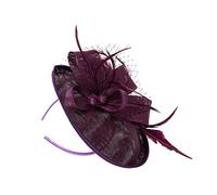 TOPPERFUN 1 Pièce Diadème Floral Tulle et Plumes Accessoire de Fête Élégant comme Prop Photo et pour Profond