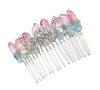 TOPPERFUN 1 Pièce Peigne à Cheveux Artisanal Cristal Accessoire de Mariage à Motif de Trois Lunes Peigne Décoratif Élégant pour Coiffure de Mariée