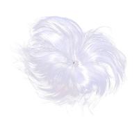 TOPPERFUN 1 Pièce Perruque Courte Blanche pour Femme Look Naturel Accessoire de Cosplay pour Halloween et Fêtes