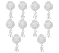 TOPPERFUN 10 Pièces Ballons Bobo Transparents Élastiques pour Décorations de Anniversaires Mariages Ballons à Bulles Clairs pour Remplissage Ambiance Festive