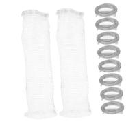 TOPPERFUN 10 Pièces Filets à Peluches Acier Inoxydable pour Linge Filtre à Lint pour Évacuation Drainage Prévient Colmatage Lavabo