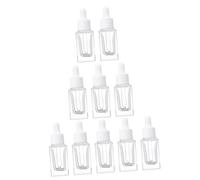 TOPPERFUN 10 pièces Lot de Flacons Verre avec Pipette Goutte à Goutte Bouteilles Voyage Étanches pour Huiles Essentielles Essence et Contrôle Précis Liquide