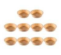 TOPPERFUN 10 pièces Lot de Moules à Gâteau Ronds Papier Moules Jetables Résistants Chaleur pour Pâtisserie sans Nettoyage Anti-déformation pour Cake et Cheesecake