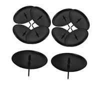 TOPPERFUN 10 Pièces Ornements d'assiettes à Bougies bougeoir Pilier Couronne des Stands Plaque de Bougie Pilier Bricolage Grand bougeoirs Hauts décor de Centre de Table à Manger Le Fer Noir