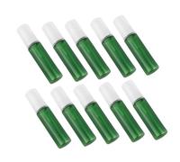 TOPPERFUN 10 pièces Set de Flacons Distributeurs de Voyage Recharges Cosmétiques Portable Vert avec Pompe Blanche Rechargeables et Étanches pour Lotion Shampooing Huile Essentielle