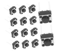 TOPPERFUN 100 pièces Boutons Poussoirs Commutateurs Momentanés pour PCB et Breadboard Accessoire Indispensable pour Projets DIY et Techniciens Électronique