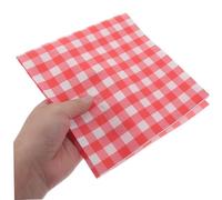 TOPPERFUN 100 pièces Papier Ciré Alimentaire à Carreaux Rouges et Blancs Feuilles Graisse Étanches pour Sandwich Frites et Barbecue
