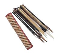 TOPPERFUN 10Pièces Ink Brush Calligraphy Pen Kit Calligraphy Brush Pens Japanese Calligraphy Chinese Ink Pen Calligraphy Writing Pens Calligraphy Writing Délicat Bois De Cheveux De